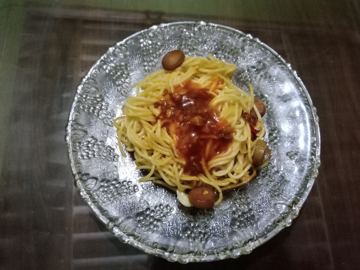 Yuk intip, Resep memasak Spaghetti Aglio olio X saus bolognese  sedap