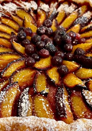 Une photo de La tarte aux prunes de mon enfance