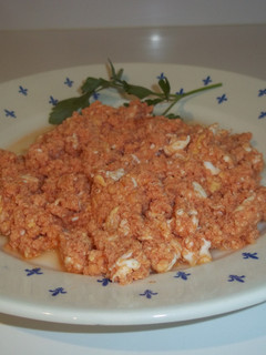 Una foto de Tomate triturado con huevos