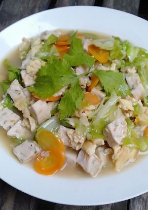 Foto resep Oseng sayuran, kekian, orak arik telur