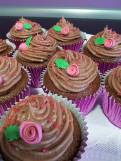 Una foto de Cupcakes manzana y chocolate sin huevo