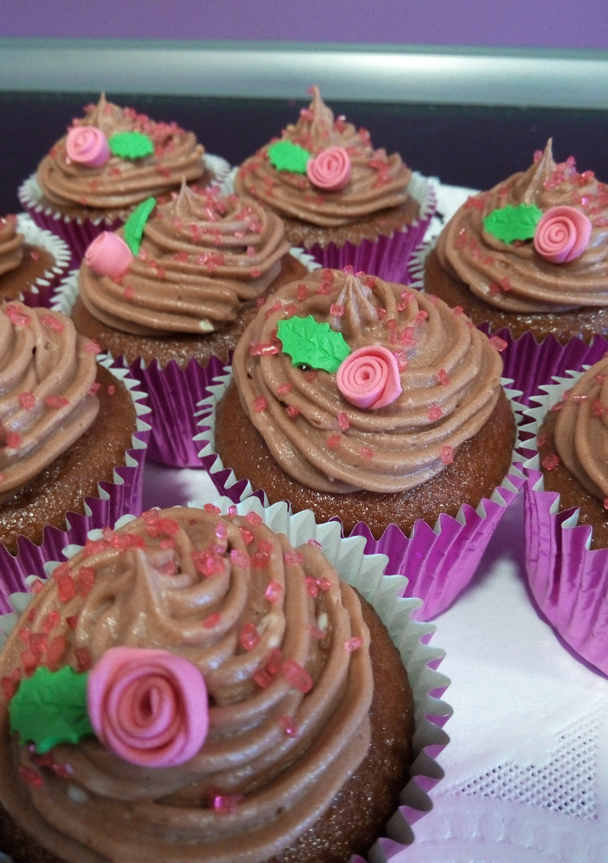 Una foto de Cupcakes manzana y chocolate sin huevo