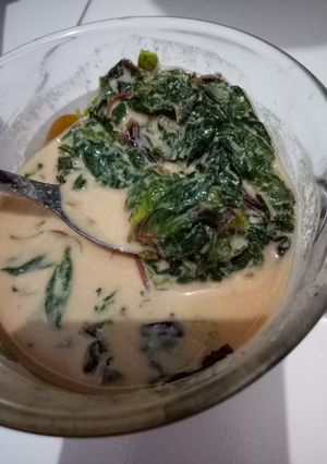 Foto resep Bayam kuah creamy