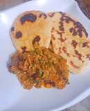 Pita bread with egg & liver sauce