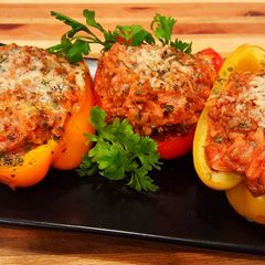 A picture of Mike's Meat Stuffed Bell Peppers.