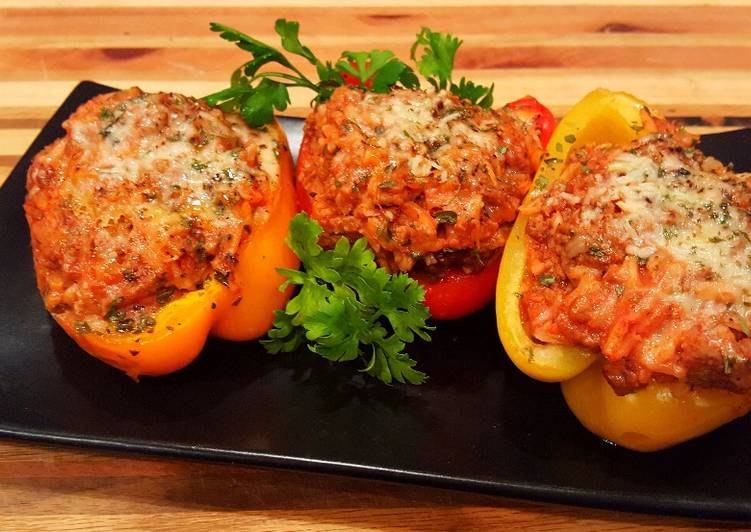 Recipe of Super Quick Homemade Mike&#39;s Meat Stuffed Bell Peppers