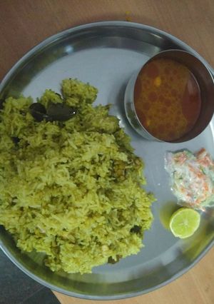 A picture of Chicken biryani.