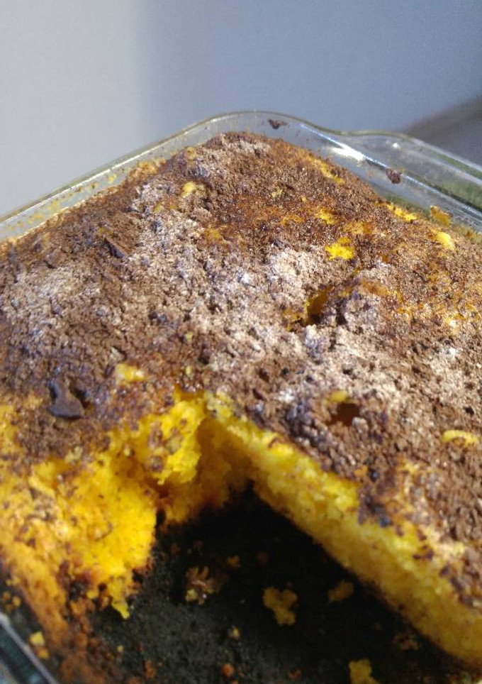 Una foto de Torta de mandarina Sin TACC y con chocolate 😋