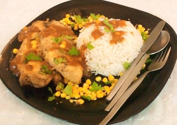 Chicken Steak with Corn