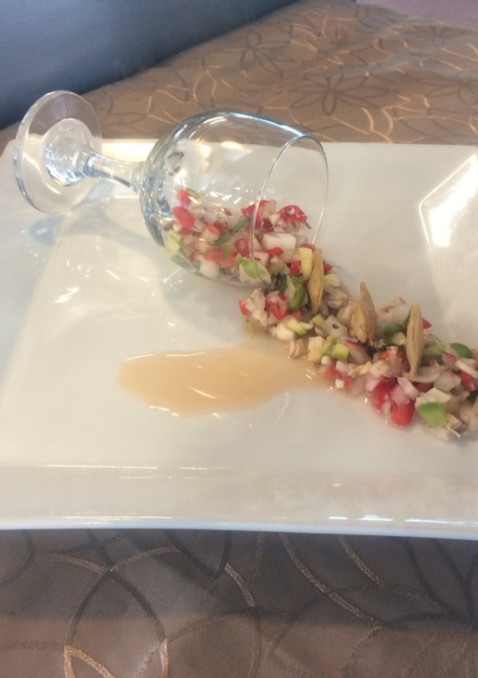 Una foto de Ceviche de soya