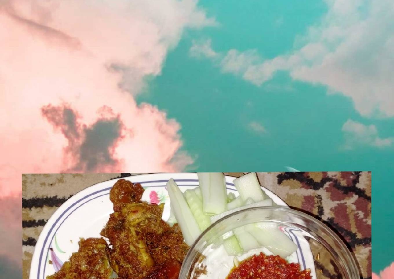 Ayam Goreng Lengkuas sambel lalapan
