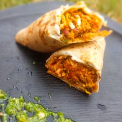 Cheese burst bhel frankey A picture of Cheese burst bhel frankey.