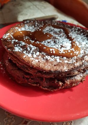 Una foto de Panqueques de avena y chocolate