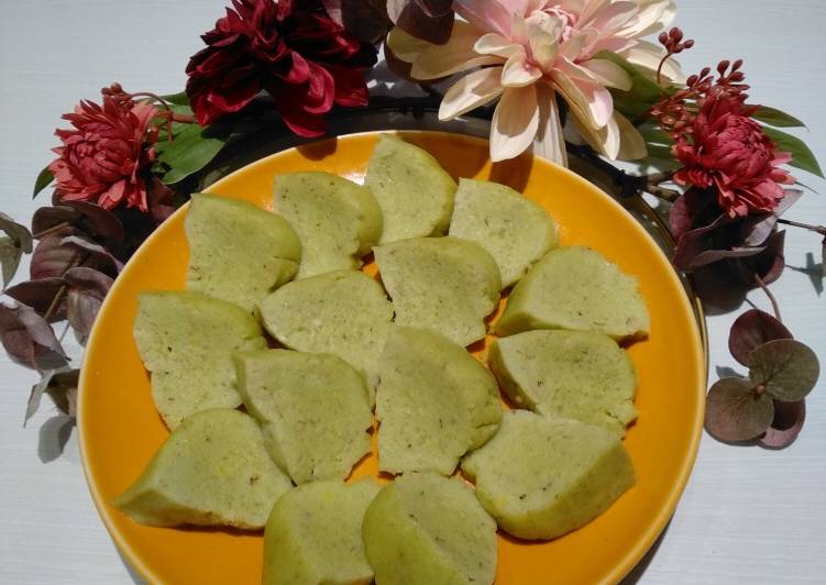 Resep Bolu pisang kukus rasa pandan Anti Gagal