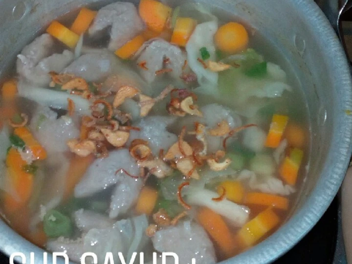 Langkah Gampang Membikin Resep Sop sayur+pentol yang Lezat Sekali Anti Ribet, Mantap Sekali