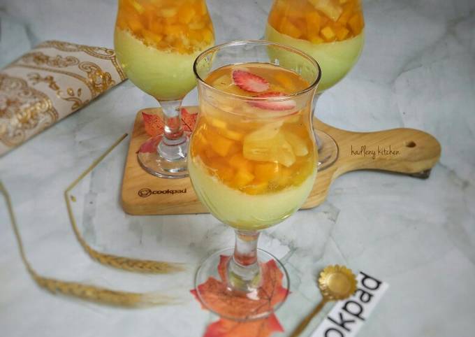 Puding Cocktail Susu Melon