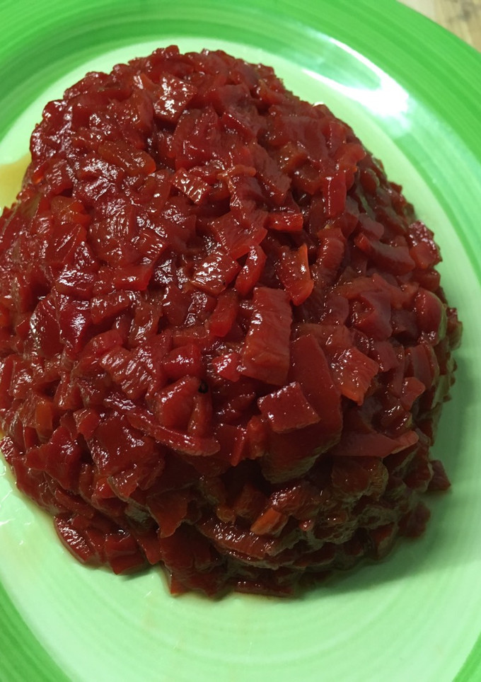 Una foto de Queso philadelphia con pimientos del piquillo caramelizados