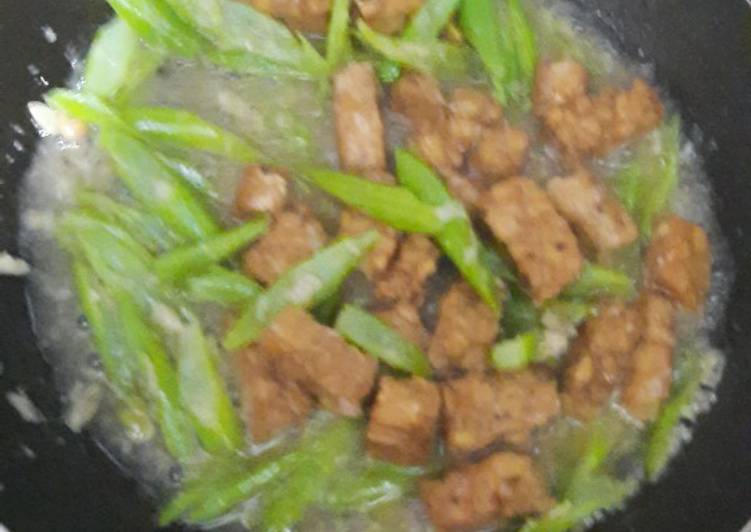 Tumis buncis tempe ala kadar