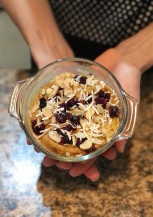 A picture of Low-Calorie Capirotada.