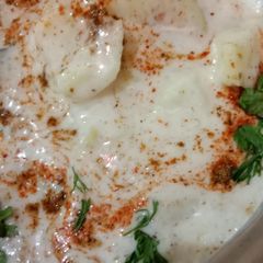 A picture of Potato Raita.