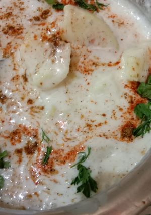 A picture of Potato Raita.