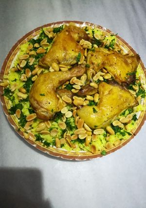 صورة لوصفة منسف بالدجاج