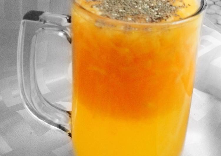 Cara Membuat saat makan malamEs blewah jeruk