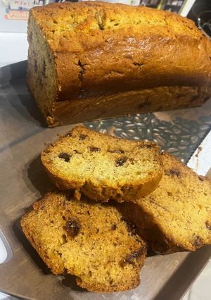 Csoki darabos banánkenyér recept fotója