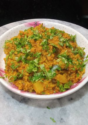 A picture of Chaulai khichadi (Greens, beans, gourds) #CA2025.