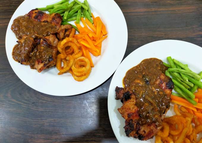 Cara Bikin Grilled Chicken Steak BBQ Blackpepper Sauce Yang Sederhana