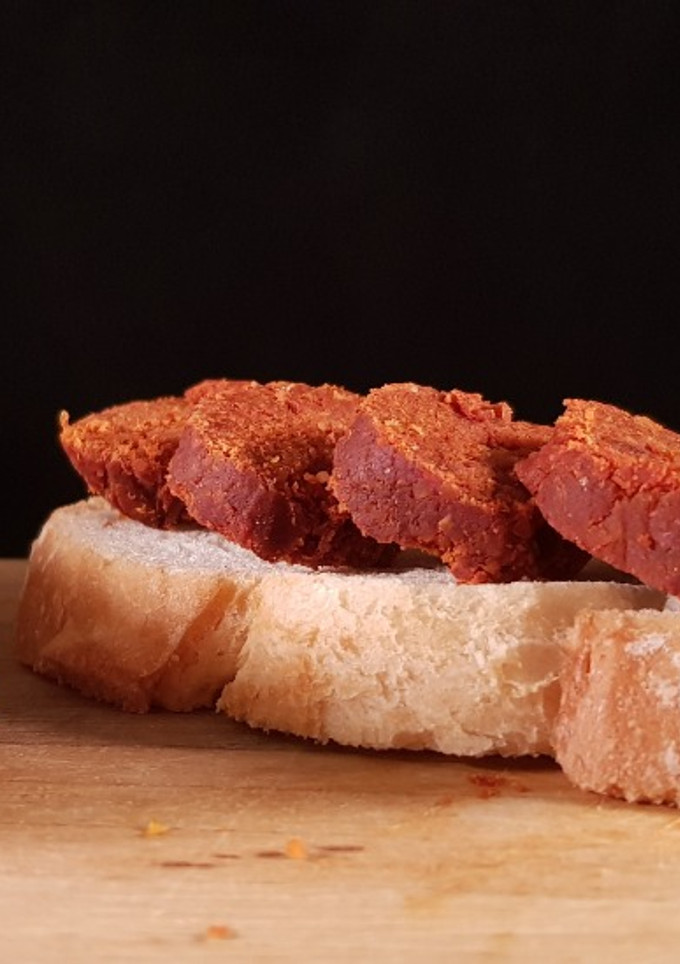 Una foto de Chorizos veganos caseros