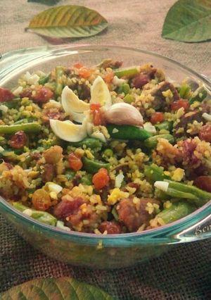 A picture of Mixed Fried Rice from Leftovers (fusion).