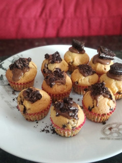 Una foto de Mini magdalenas Nutella y Oreo