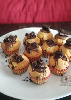 Una foto de Mini magdalenas Nutella y Oreo