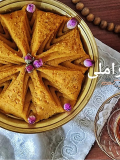 عکسی از دستور حلوای کاراملی