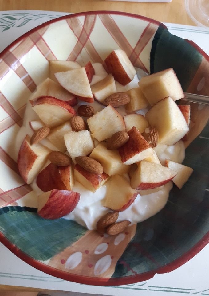 Una foto de Yogurt griego para desayuno
