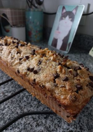 Una foto de Budín de banana y avena en licuadora