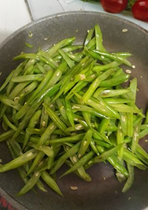 Hình của món Đậu que xào hành tăm.