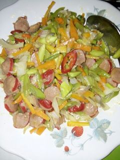 Foto resep 1. Tumis pelangi ala anak kost (wortel,buncis,kol)