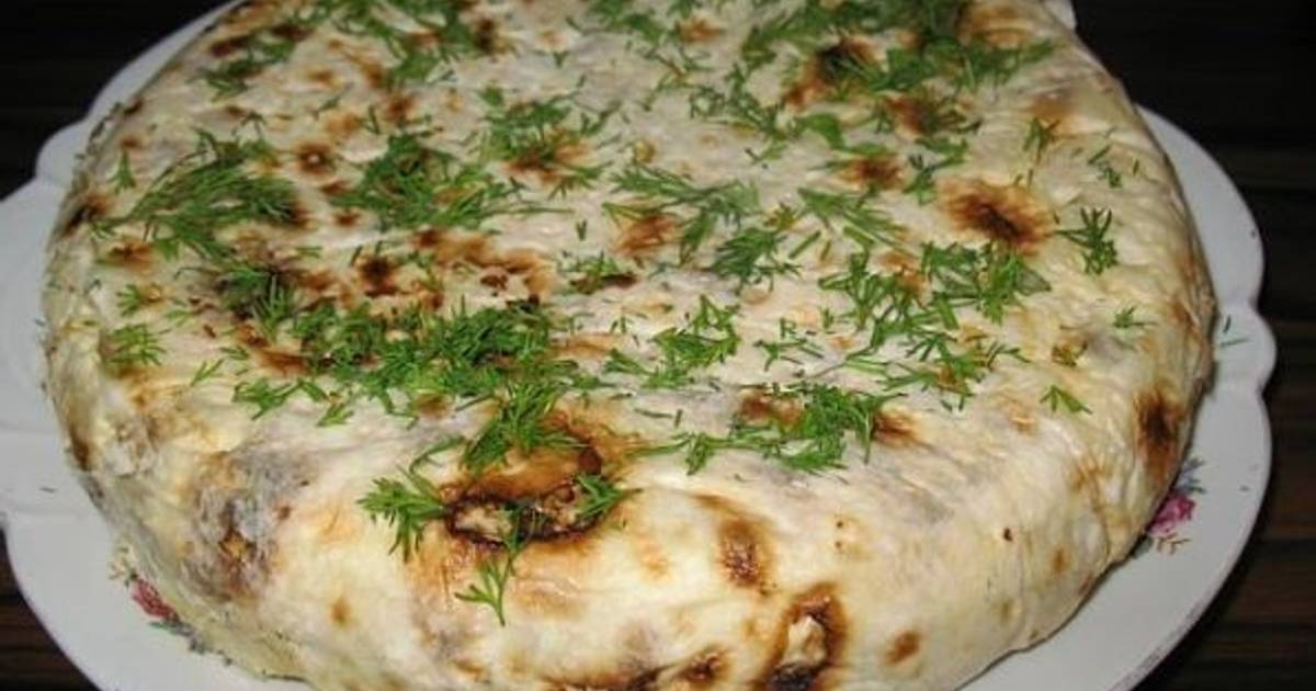 Пирог из куриной грудки и из лаваша