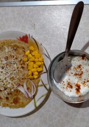 દેશી પરાઠા   પીઝા સ્ટાઈલ રેસીપી મુખ્ય ફોટો