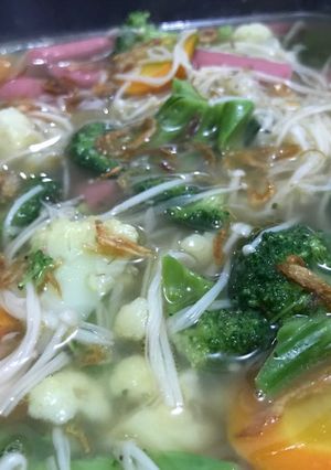 Foto resep Soup jamur enoki