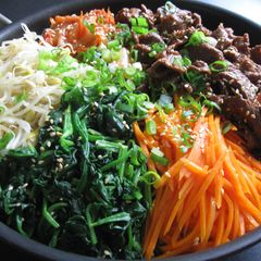 A picture of Bibimbap-Inspired Beef Mazegohan.