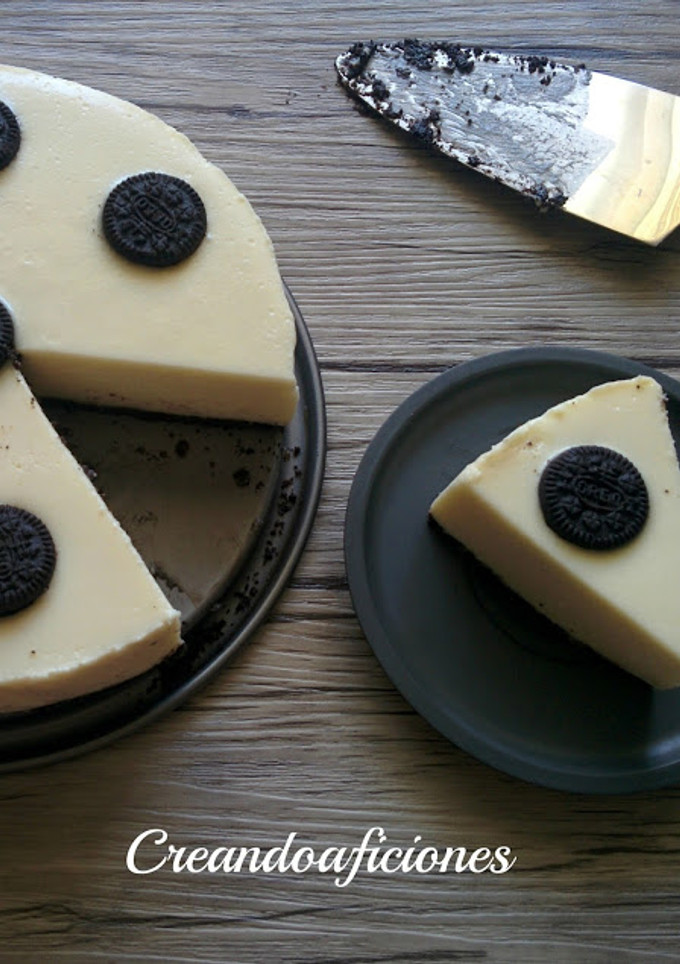 Una foto de Tarta fría de chocolate blanco