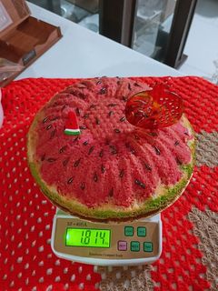 عکسی از دستور کیک 🍉 هندوانه یلدا