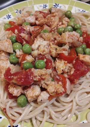 Una foto de Salsa para pastas con pescado y tomate cherry