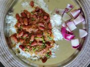 A picture of curry chawal