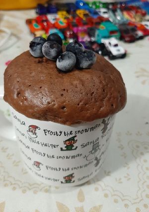 Una foto de Pan de chocolate en taza (Mug cake) #2