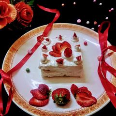 Instant Eggless strawberry🍰 cake A picture of Instant Eggless strawberry🍰 cake.
