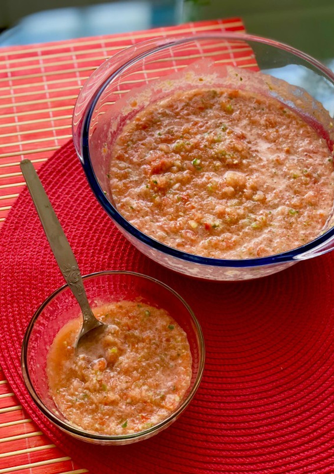 Una foto de Gazpacho vegano🌱vegetariana